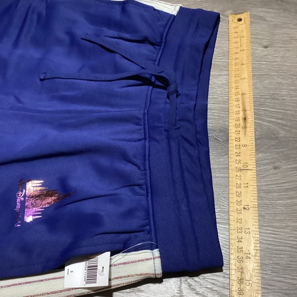 Disney 50th Anniversary Track Jogger Sweatpants Sparkle Blue Cinderella’s Castle - Picture 6 of 12